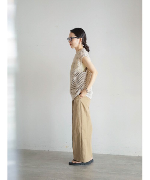 「FIL DE FER」 ノースリーブニット FREE ベージュ レディース_画像9