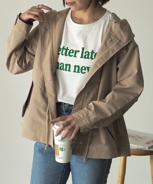 「Riberry」 マウンテンパーカー MEDIUM ベージュ レディース_画像3