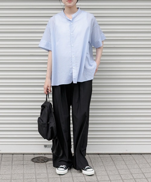 「FORK&SPOON」 半袖ブラウス 1 ブラック系その他 レディース_画像9