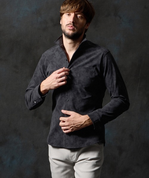 HIDEAWAYS NICOLE（ハイダウェイ ニコル） シャツ ムラプリントカット