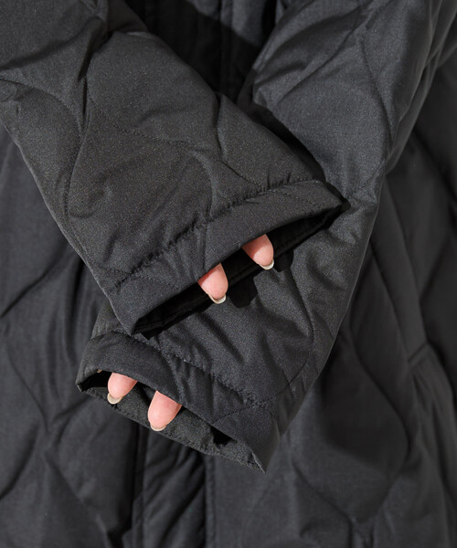 TAION×FREAK'S STORE フードロングダウンコートブラックFREE FREAK'S STORE（フリークスストア） ダウンコート ダウンジャケット