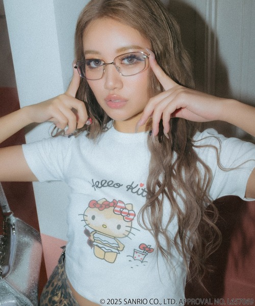 「4GEEKs by SPIRALGIRL」 半袖Tシャツ「sanrioコラボ」 FREE ホワイト レディース_画像8
