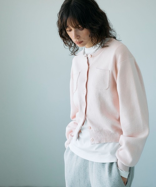 N.O.R.C カーディガン コットンカシミヤニットカーディガン レディース