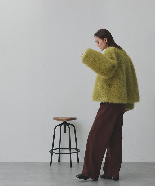 ad thie（アドティエ） ノーカラーコート コート ノーカラー フェイク