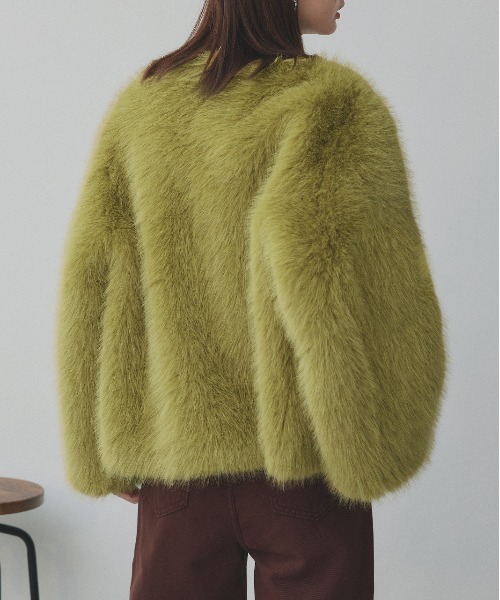 タイムセール！　新品　オースティンリード　フェイクファーノーカラーコート セール】フェイクファーノーカラーコート（ノーカラーコート）｜KOBE