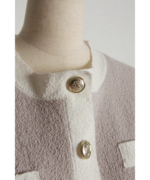 「&. NOSTALGIA」 半袖ニット M ライトグレー レディース_画像8