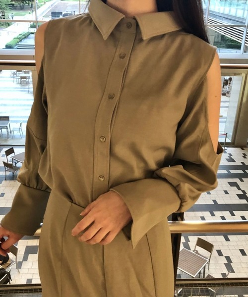 ブラウス シャツ 「MONAMOUR/モナムール」open shoulder shirt tops レディース