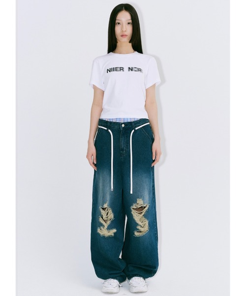 「.KOM」 「NIIER NOR」半袖Tシャツ FREE ブラック レディース_画像8
