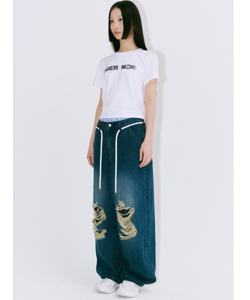 「.KOM」 「NIIER NOR」半袖Tシャツ FREE ブラック レディース_画像9