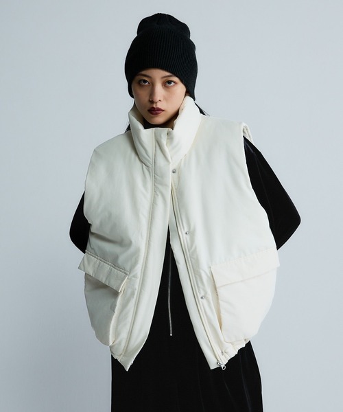 THISIS ダウンベスト ベスト ビッグシルエット ナイロン 中綿ベスト