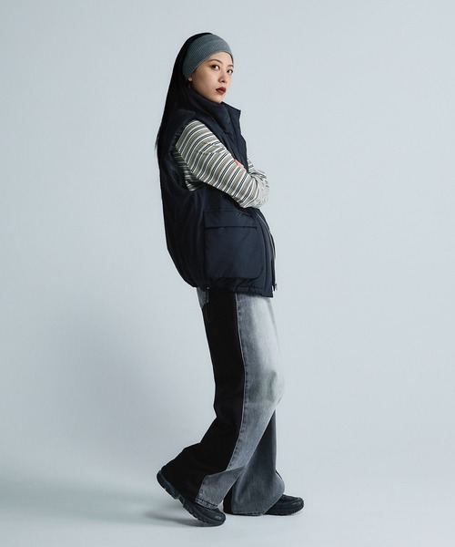 JEANASIS（ジーナシス） ダウンベスト ベスト 「Les Fleurs」ナカワタ