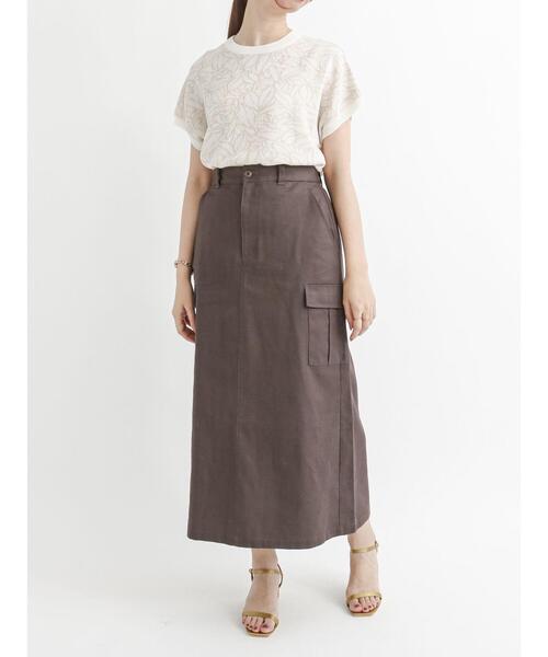 「Te chichi」 デニムスカート MEDIUM ブラウン レディース_画像5