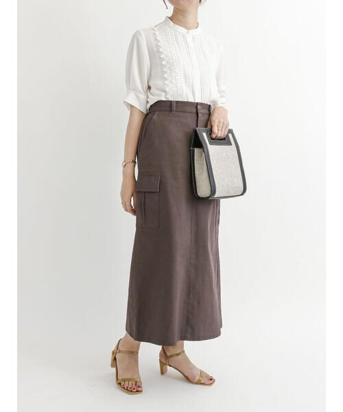 「Te chichi」 デニムスカート MEDIUM ブラウン レディース_画像6