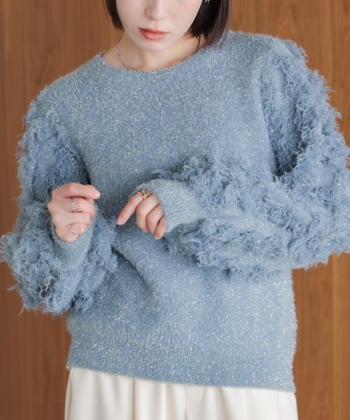 Bou Jeloud（ブージュルード） ニット セーター ラメフリンジプル