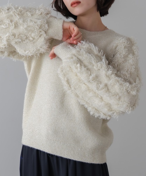 Bou Jeloud（ブージュルード） ニット セーター ラメフリンジプル