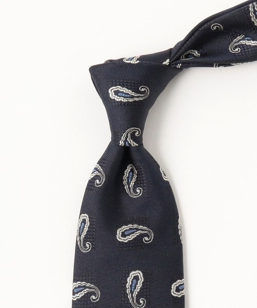 BEAMS F（ビームスF） ネクタイ JOHN COMFORT / シルク ペイズリー柄