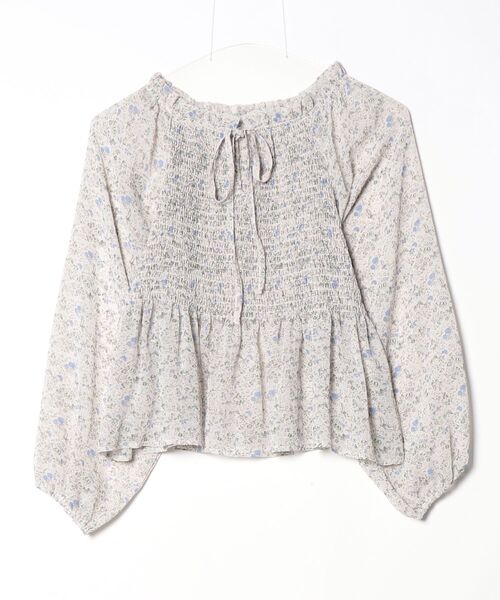 「flower」 花柄長袖ブラウス FREE ベージュ レディース_画像2
