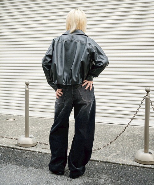 CONZ ブルゾン アウター BALLOON LEATHER ZIP UP JACKET レディース CONZ ブルゾン アウター BALLOON LEATHER ZIP UP JACKET レディース