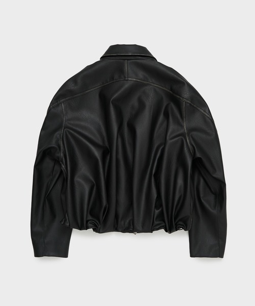CONZ ブルゾン アウター BALLOON LEATHER ZIP UP JACKET レディース