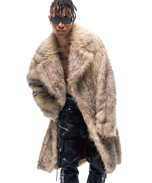 BREATH ダウンジャケット ダウン FAUX FUR COAT メンズ : ZOZOTOWN