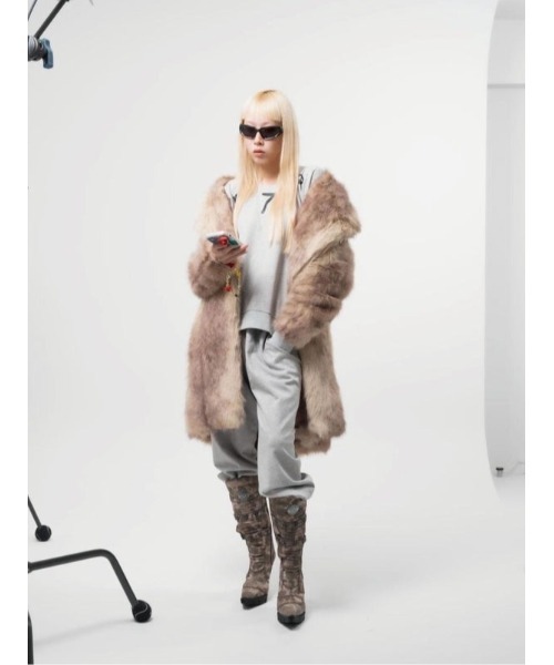 BREATH ダウンジャケット ダウン FAUX FUR COAT メンズ : ZOZOTOWN