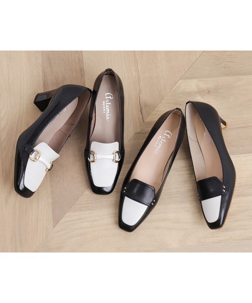 「artemis by DIANA」 パンプス 23.0cm ブラック×ホワイト レディース_画像4