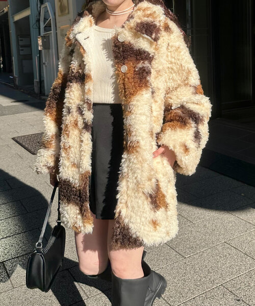 新品　カスタネ　シャギーコート　アイボリー Kastane - 今季新作 kastane カスタネ シャギーコートの通販 by ♡Blue