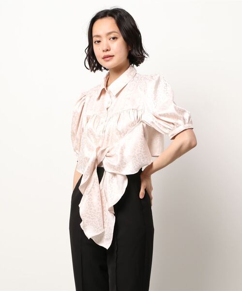 「lilLilly」 半袖シャツ FREE ブラック レディース_画像3