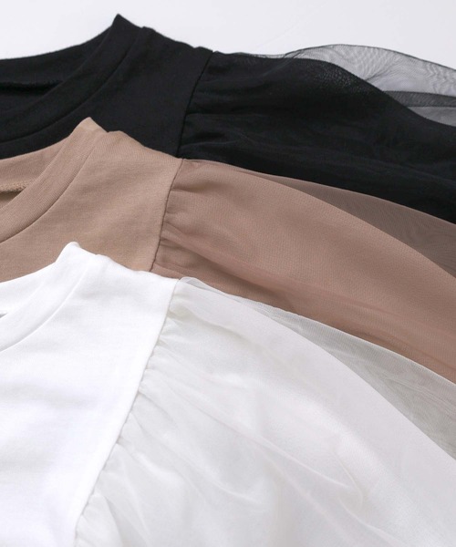 「andme」 「alma design」7分袖カットソー M オフホワイト レディース_画像2