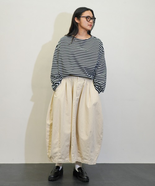 「HARVESTY」 ロングスカート 2 オリーブ レディース_画像4