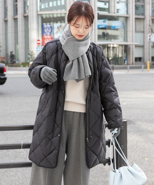 URBAN RESEACH DOORS ビッグショール フレンチダウンコート アーバン