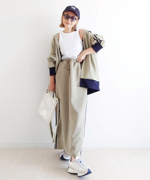 「notch.」 ジャージブルゾン M ベージュ レディース_画像2