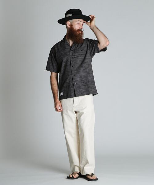 シャツ Schott/ショット/MIX SHARK COLLAR SS SHIRT/ミックス シャークカラー 半袖シャツ メンズ レディースの画像