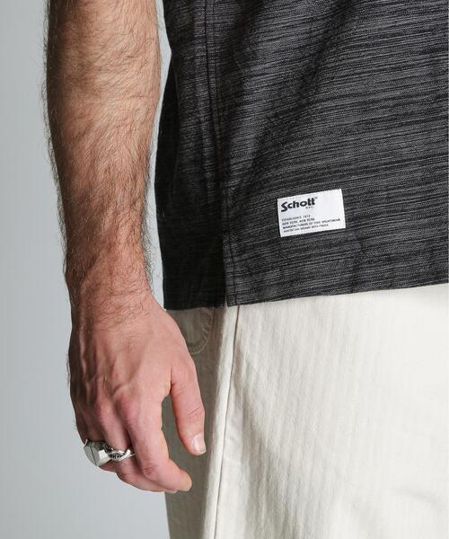 シャツ Schott/ショット/MIX SHARK COLLAR SS SHIRT/ミックス シャークカラー 半袖シャツ メンズ レディースの画像