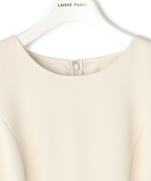 「LAISSE PASSE」 7分袖ワンピース SMALL ベージュ レディース_画像2