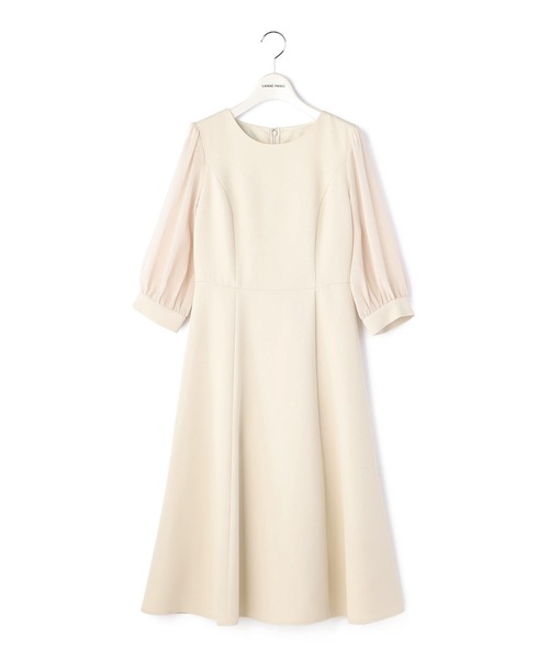 「LAISSE PASSE」 7分袖ワンピース SMALL ベージュ レディース_画像8