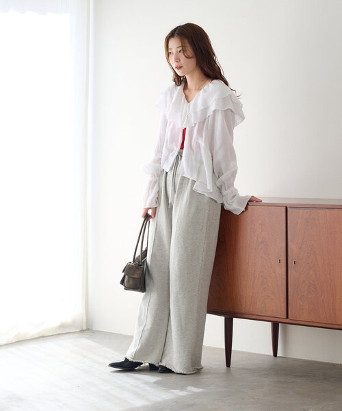 「Kastane」 スウェットパンツ FREE グレー レディース_画像7