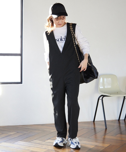 「SLOBE IENA」 オールインワン 36 ネイビー レディース_画像7