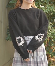 axes femme（アクシーズ ファム） ニット セーター カメリア刺繍