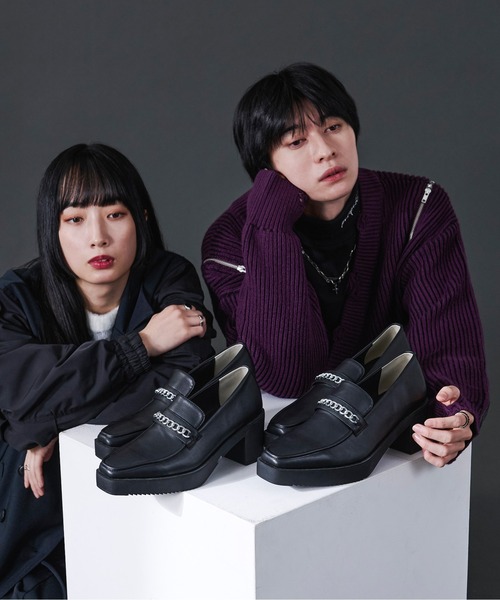 「Ellno Loset」 ローファー X-SMALL ブラック メンズ_画像2