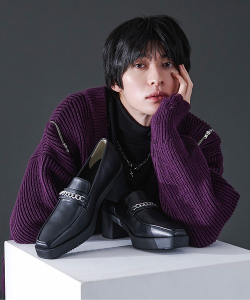 「Ellno Loset」 ローファー X-SMALL ブラック メンズ_画像4