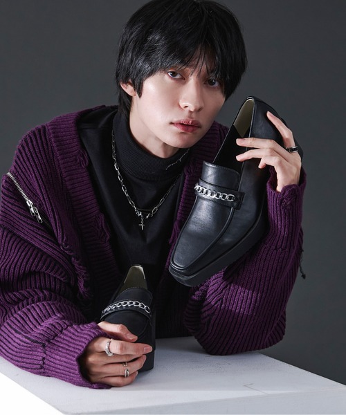 「Ellno Loset」 ローファー X-SMALL ブラック メンズ_画像5