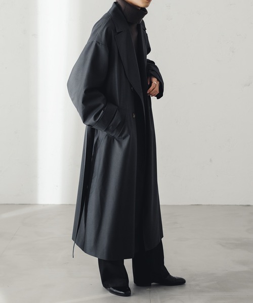 「epnok」 チェスターコート SMALL チャコールグレー メンズ_画像4