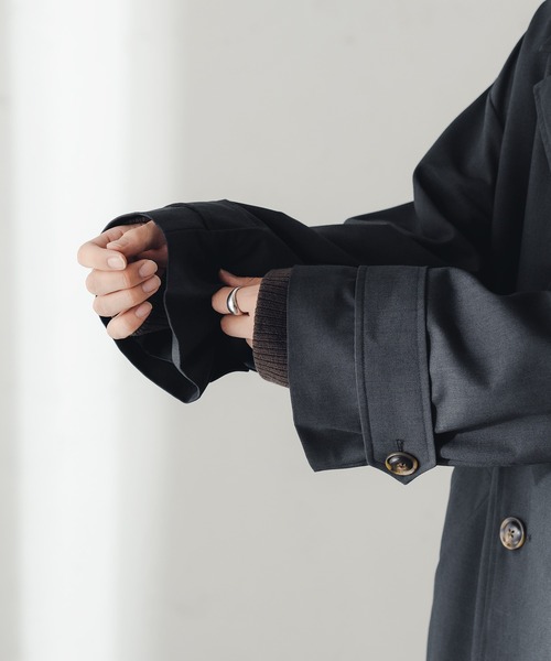 「epnok」 チェスターコート SMALL チャコールグレー メンズ_画像9