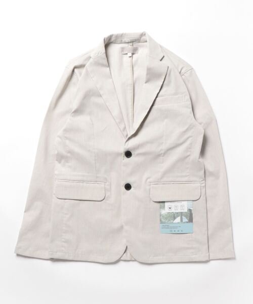「ABAHOUSE GRAY」 テーラードジャケット 44 グレイッシュベージュ メンズ_画像2