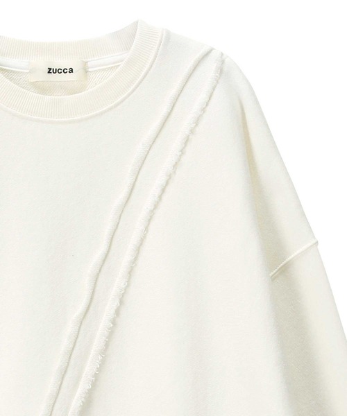 「ZUCCa」 スウェットカットソー X-LARGE ホワイト レディース_画像3