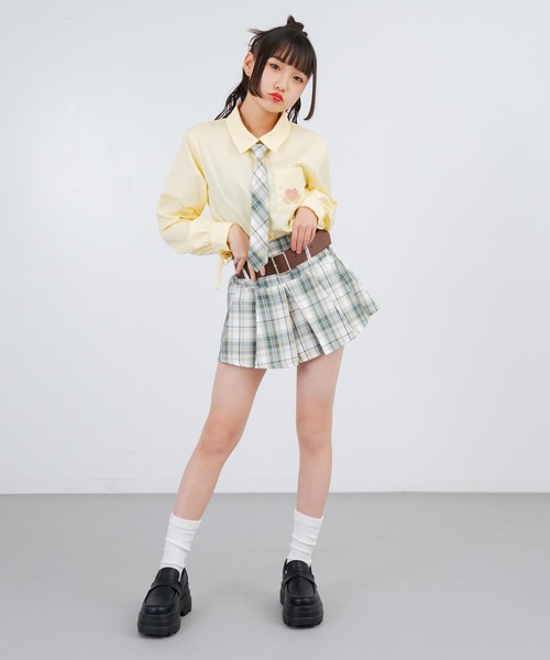 ANAP GiRL（アナップガール） スカート ベルト付プリーツチェック柄