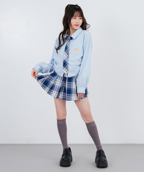ANAP GiRL（アナップガール） スカート ベルト付プリーツチェック柄