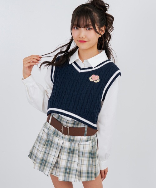 ANAP GiRL（アナップガール） スカート ベルト付プリーツチェック柄