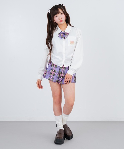 ANAP GiRL（アナップガール） スカート ベルト付プリーツチェック柄
